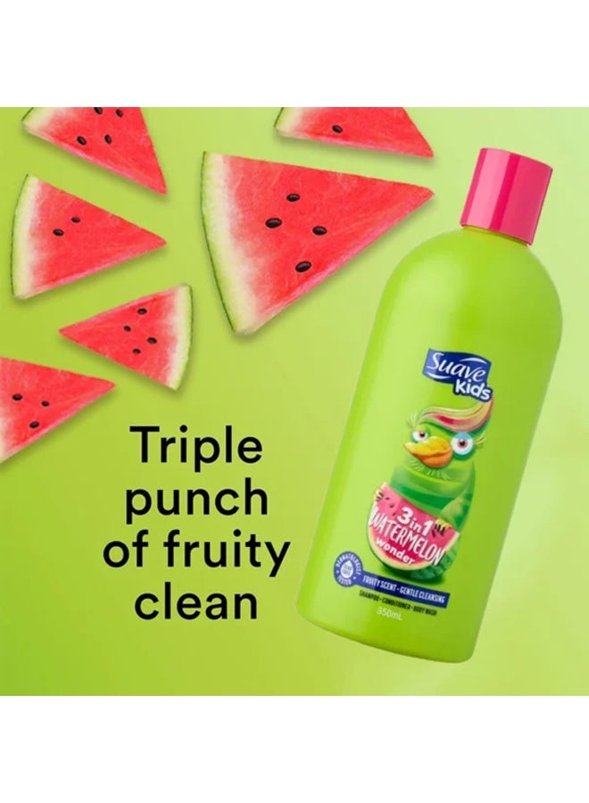 سواف شامبو وبلسم وغسول للجسم للأطفال 3 في 1 برائحة البطيخ الرائعة 350 مل - Image 1